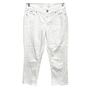 The Limited Denim Crop 312 White Jeans Capri Stretch Womens 2R 2 Regular